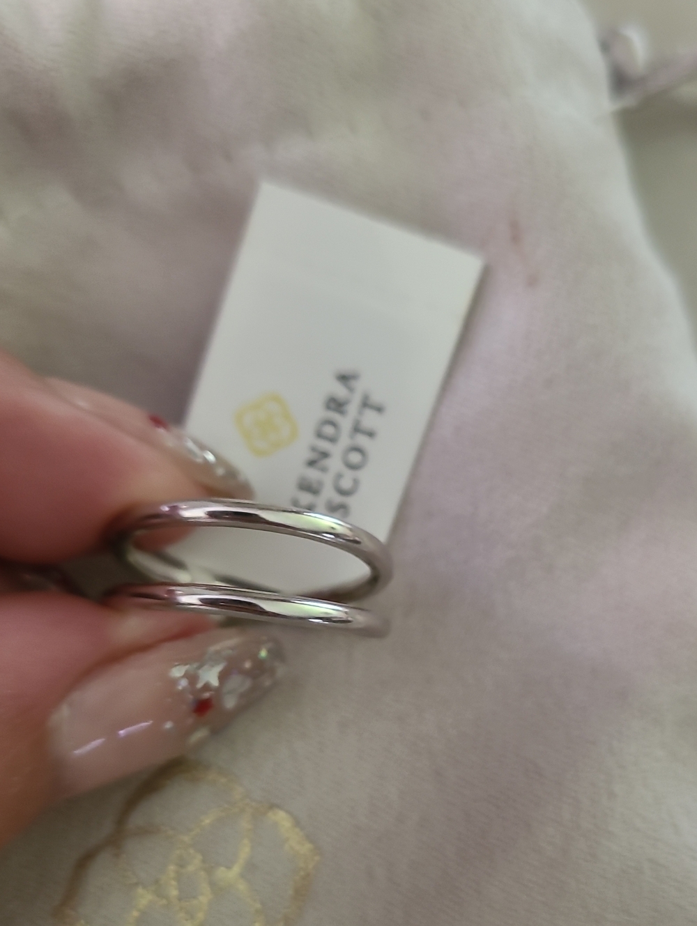 Kendra Scott Sterling Silver Double Band Ring - Silver